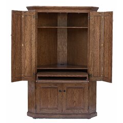 Corner computer deals armoire with doors